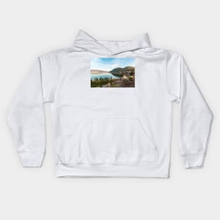 Okanagan Lake and Mountains View in Summerland Kids Hoodie